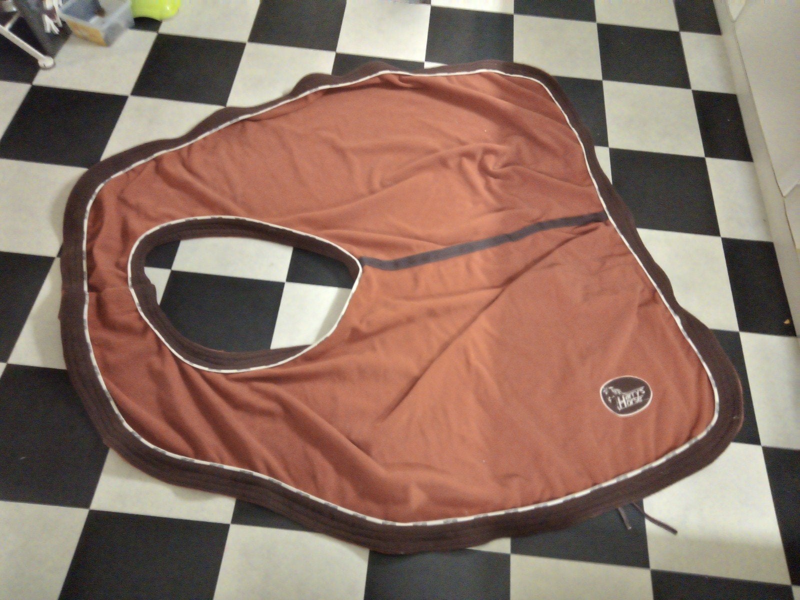 Roodbruin fleece pony deken 77x130 cm, Ophalen