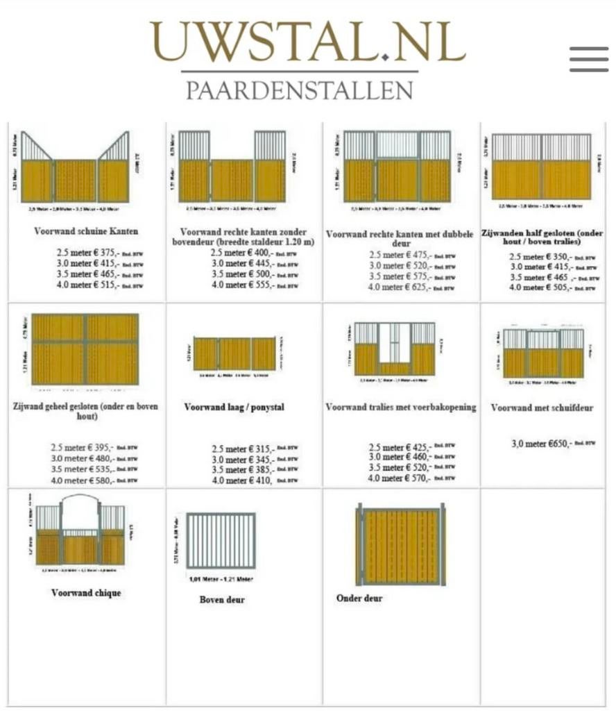 Paardenstal Voorwanden Nieuw | Direct Leverbaar OP=OP, Dieren en Toebehoren, Stalling