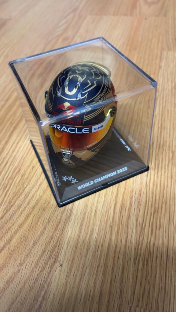 Max Verstappen Wereldkampioen 2023 Mini Helm, Ophalen of Verzenden, Nieuw, Formule 1
