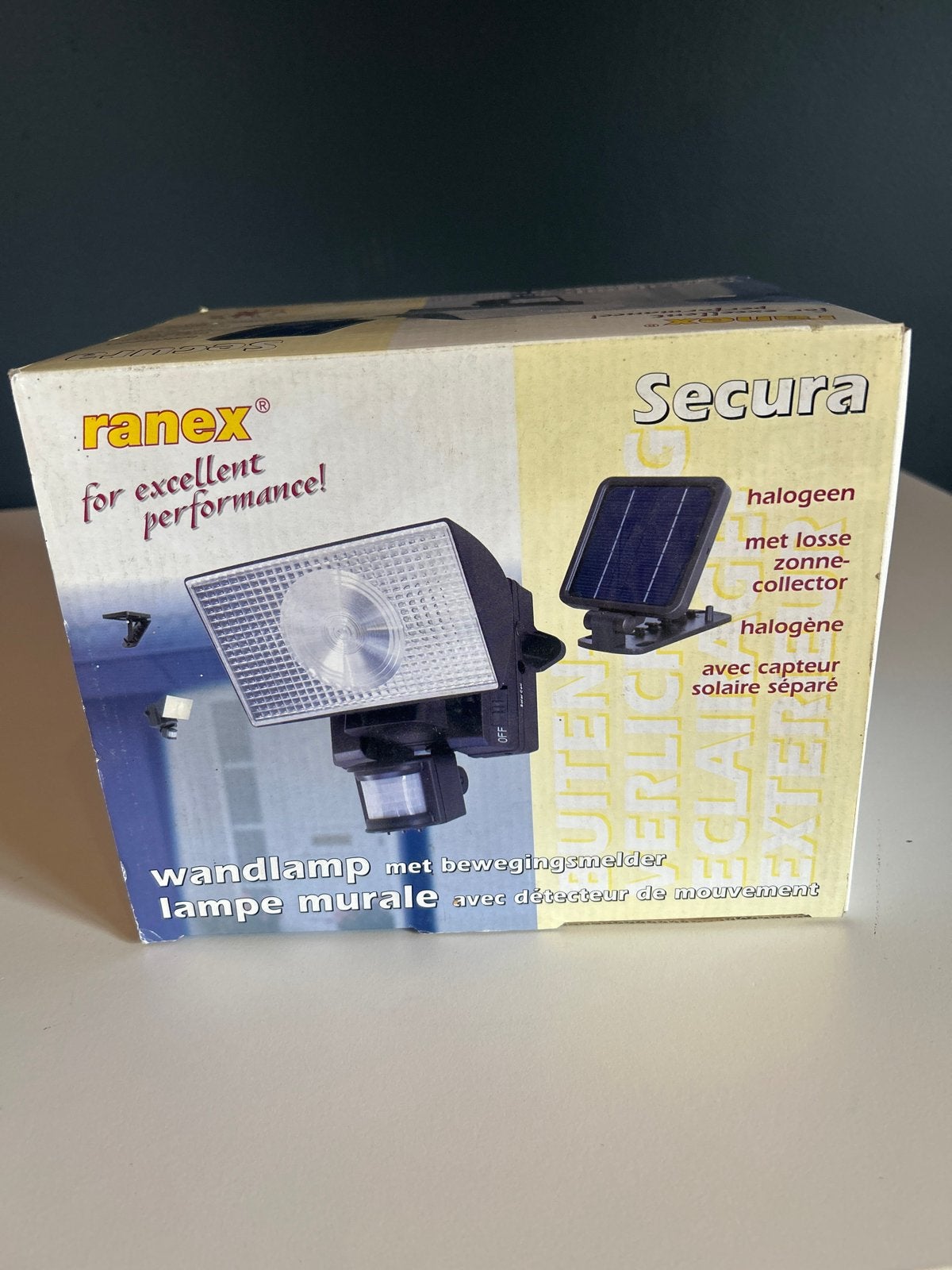 Ranex Secura Wandlamp met Bewegingsmelder en Zonnecollector, Ophalen, Zonne-energie, Minder dan 50 watt, Wandlamp