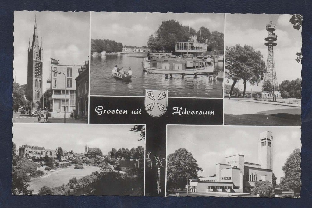 Hilversum - Groeten uit - (o.a. boot op het water) - 83-10, Verzenden, 1980 tot heden, Ongelopen, Noord-Holland