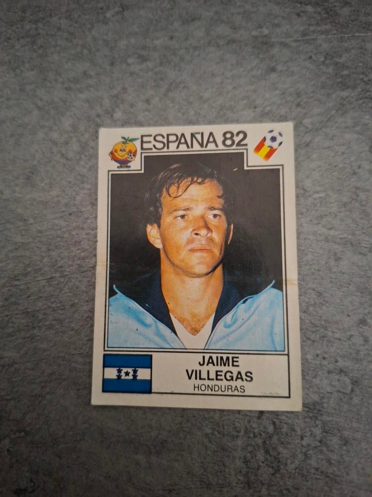 Panini sticker WK 82 Espana. Speler Jaime villegas Honduras., Verzenden, Zo goed als nieuw, Sticker