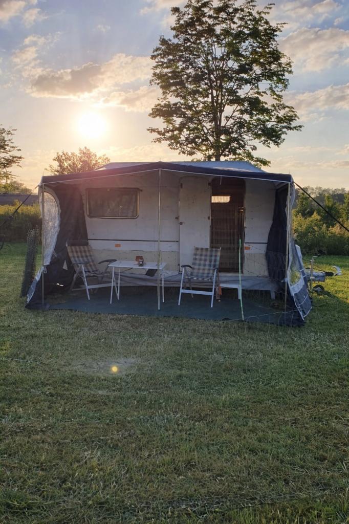 Domaso Hypercamp Voortent - Maat 2-6 met stalen frame, Caravans en Kamperen, Ophalen, Gebruikt