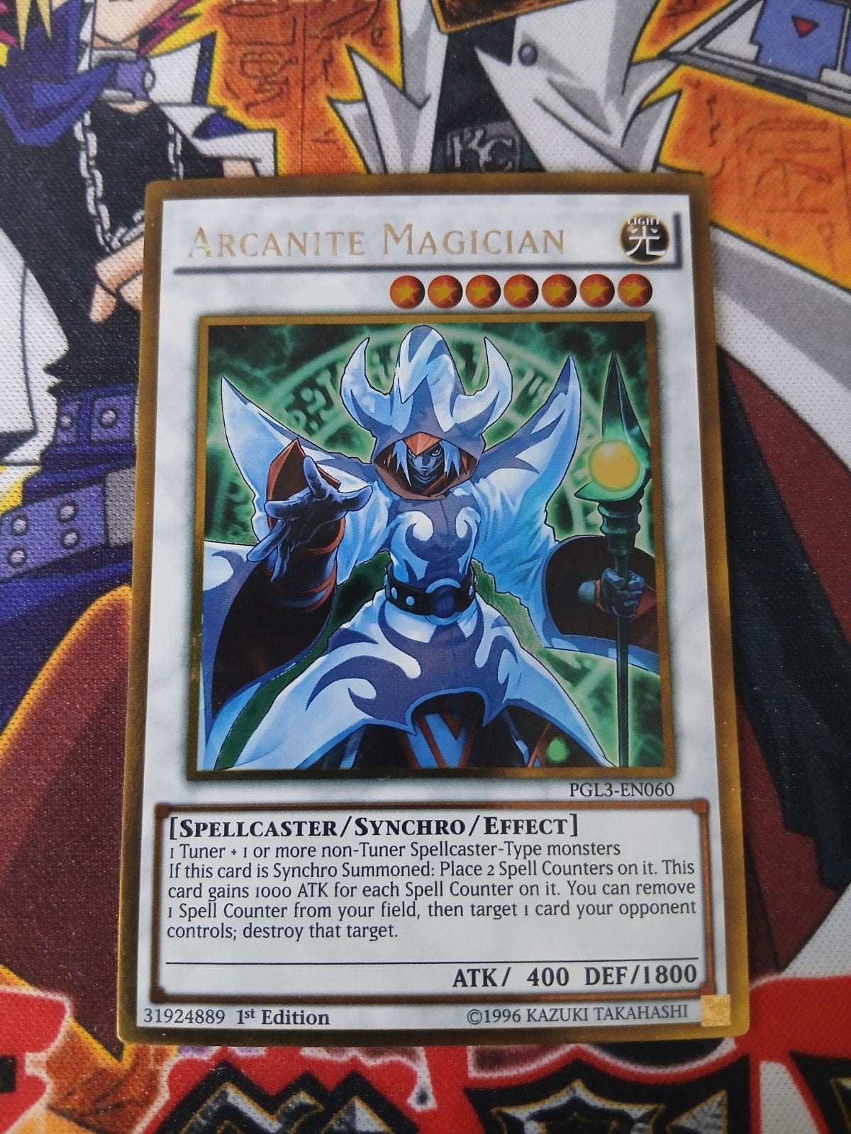 Arcanite Magician - Gold Rare PGL3 - Yu-Gi-Oh, Ophalen of Verzenden, Zo goed als nieuw, Foil