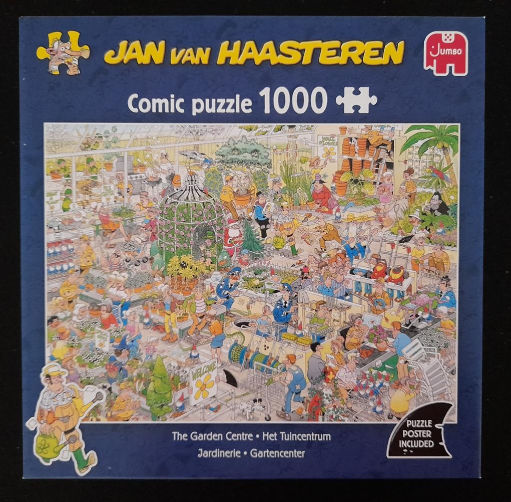 Puzzel Jan van Haasteren Tuincentrum 1.000 stukjes, Ophalen of Verzenden, 500 t/m 1500 stukjes, Zo goed als nieuw