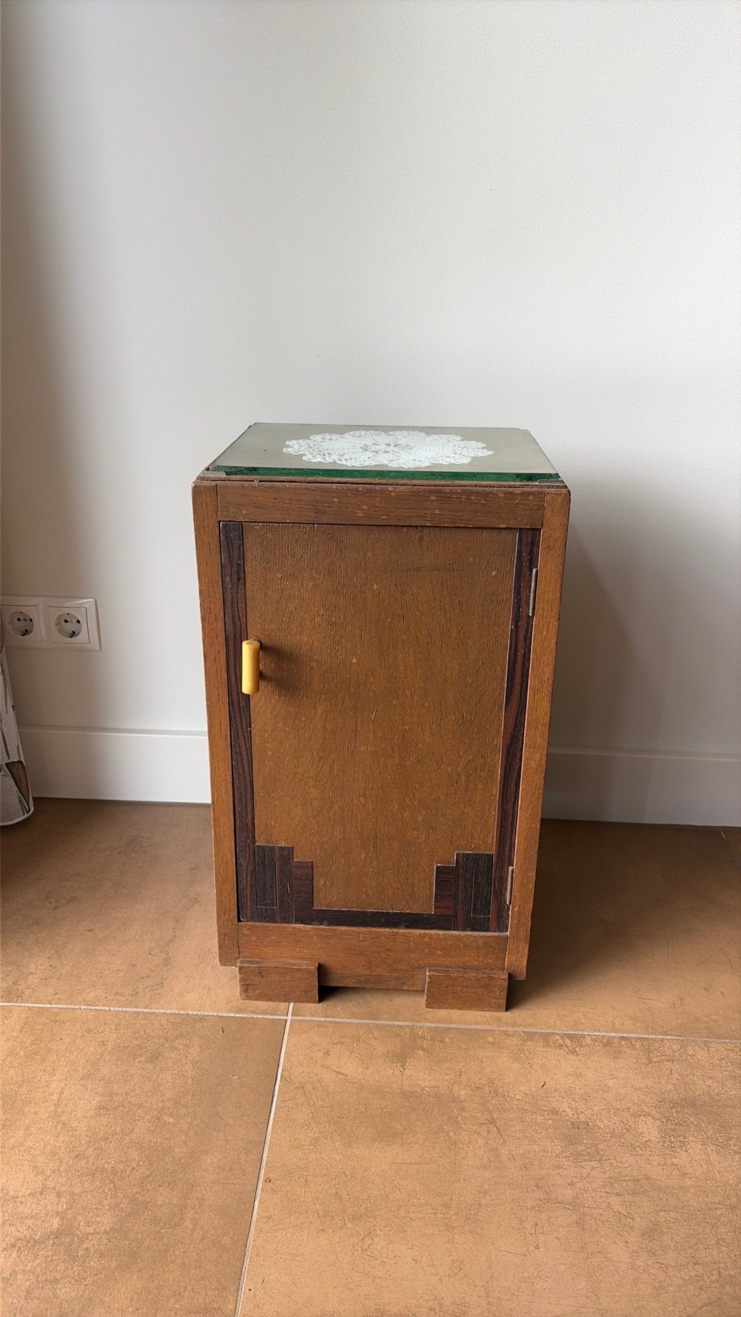 Amsterdamse school Art deco nachtkastje, Ophalen, Gebruikt, Minder dan 45 cm, 55 tot 70 cm