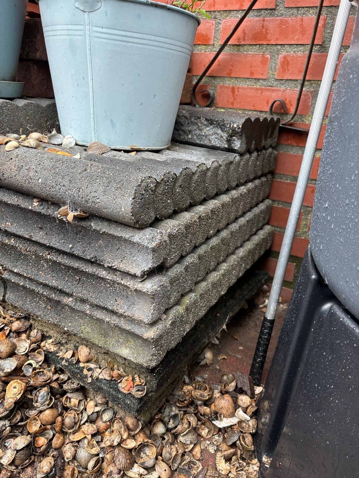 17 Betonbandjes, Tuin en Terras, Tegels en Klinkers, Ophalen, Gebruikt, Beton, Overige typen