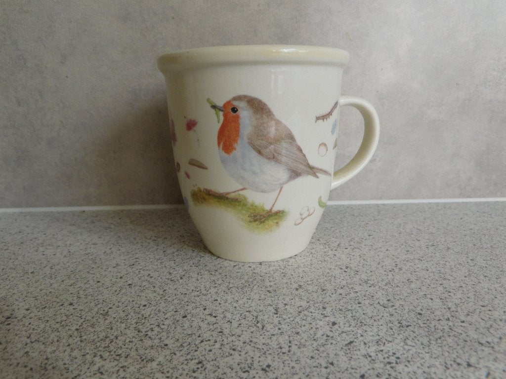 Mok Roodborst Vivara - 9,5x8,5 cm, Huis en Inrichting, Keuken | Servies, Overige merken, Keramiek, Zo goed als nieuw, Overige stijlen