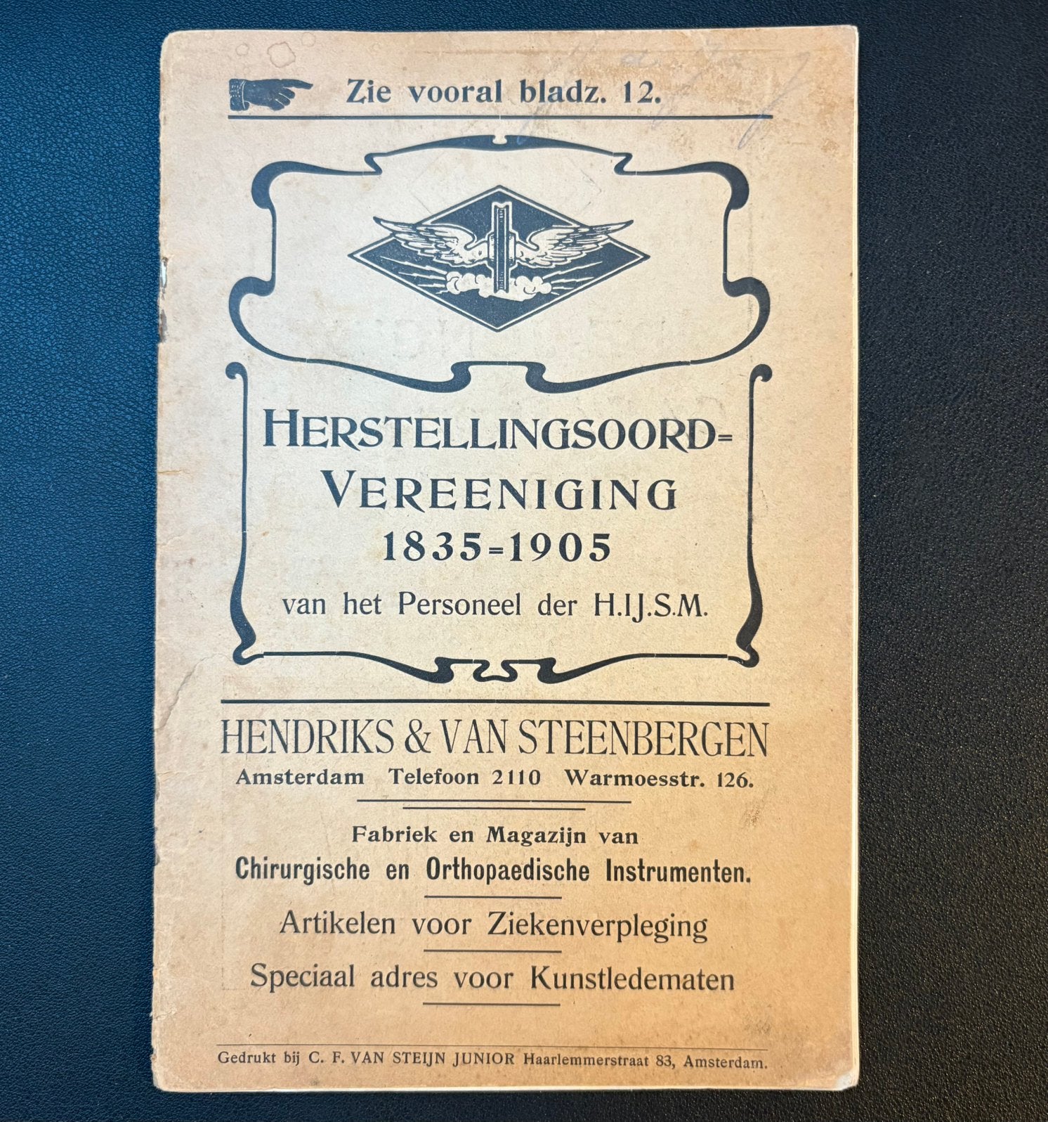 Brochure ‘Herstellingsoord Vereeniging HIJSM’ (1907), Verzamelen, Ophalen of Verzenden, Gebruikt, Trein, Boek of Tijdschrift