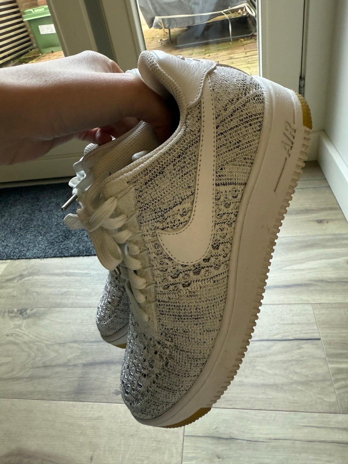Nike Air Force 1 Flyknit sneakers - Maat 38.5, Ophalen of Verzenden, Zo goed als nieuw, Wit, Sneakers of Gympen