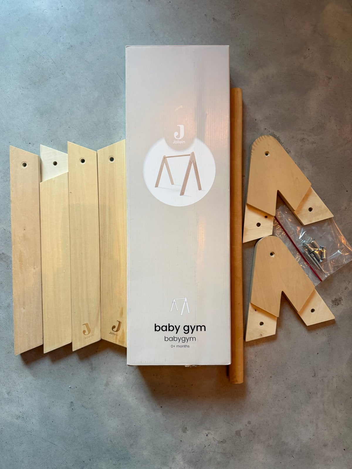Jollein houten babygym met Liewood Safari speeltjes, Ophalen of Verzenden, Zo goed als nieuw, Babygym