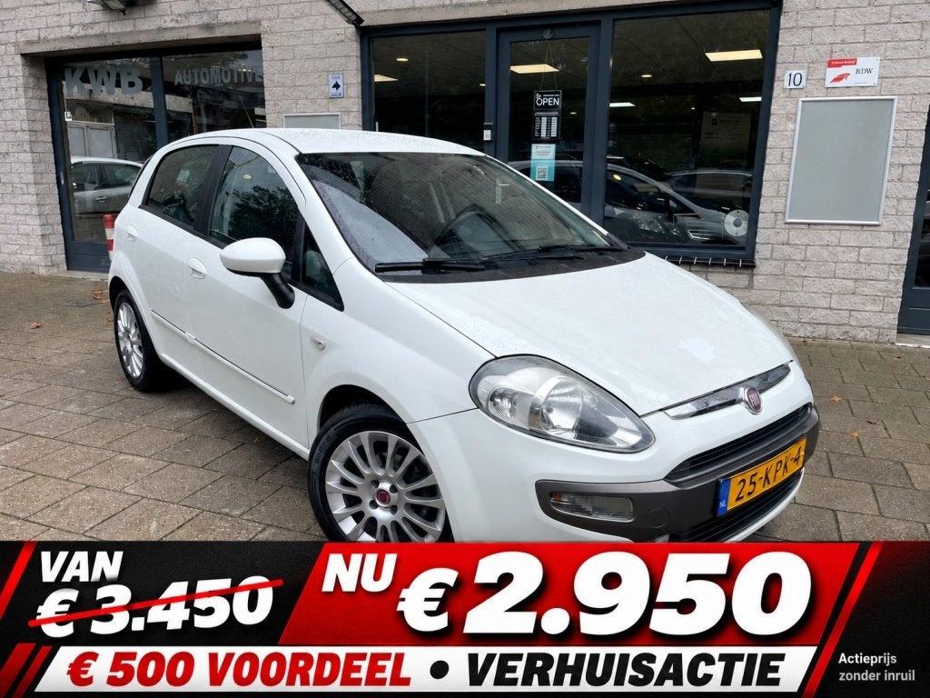 Fiat Punto Evo 1.4-16V m-air 5-deurs | Airco 105PK | Nieuwe, Auto's, Euro 5, 4 cilinders, 400 kg, Wit