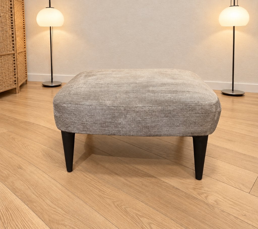 NIEUWSTAAT Minotti Aston Hocker + GARANTIE | NP €1.750, Design Hocker Voetenbank Poef Minotti, Minotti, Minder dan 50 cm, Stof