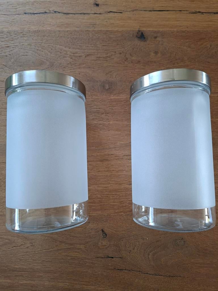 2x IKEA Droppar glazen voorraadpotten met deksel, Ophalen, Glas, IKEA, Zo goed als nieuw