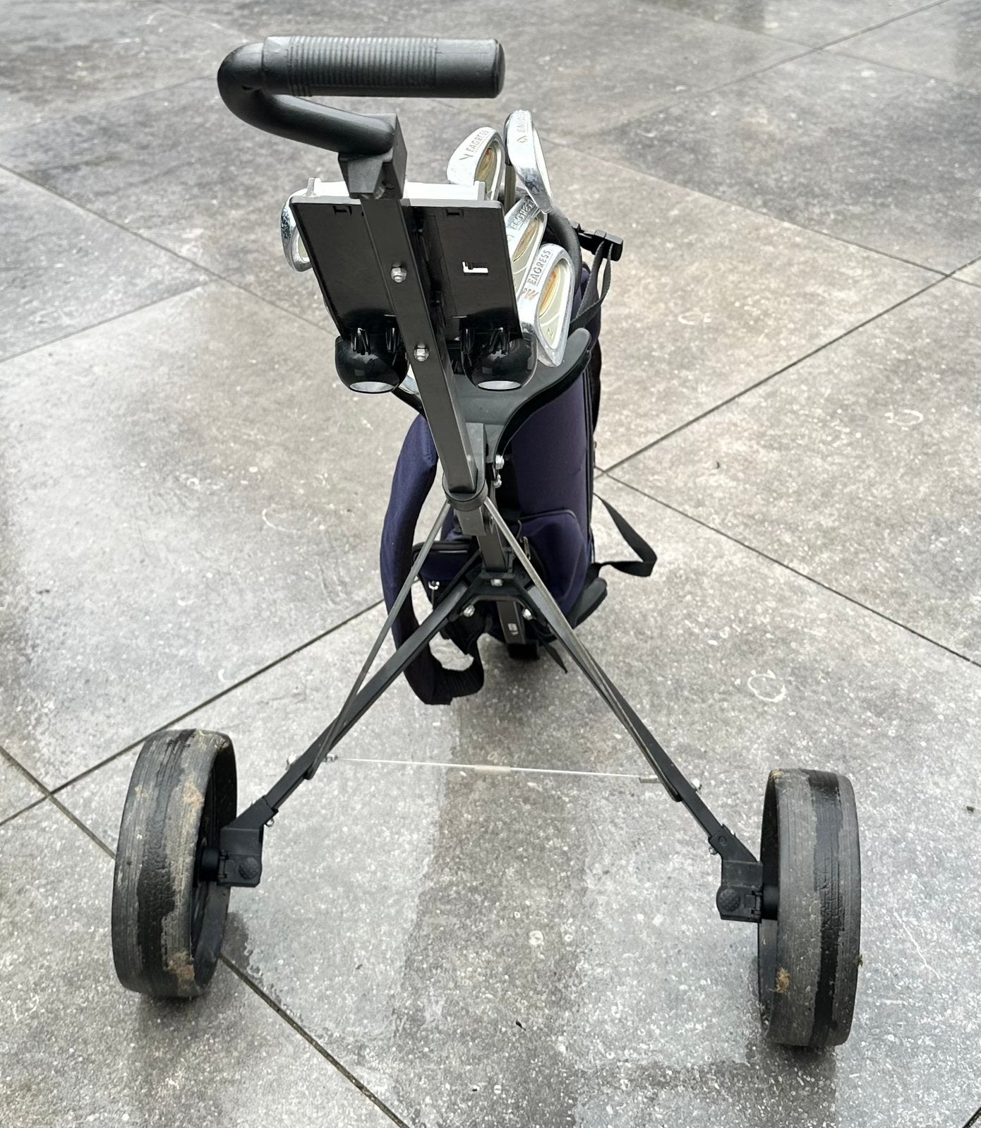 Golftrolley en dames golfset ijzers rechts met tas golfkar, Ophalen, Gebruikt, Set, Overige merken