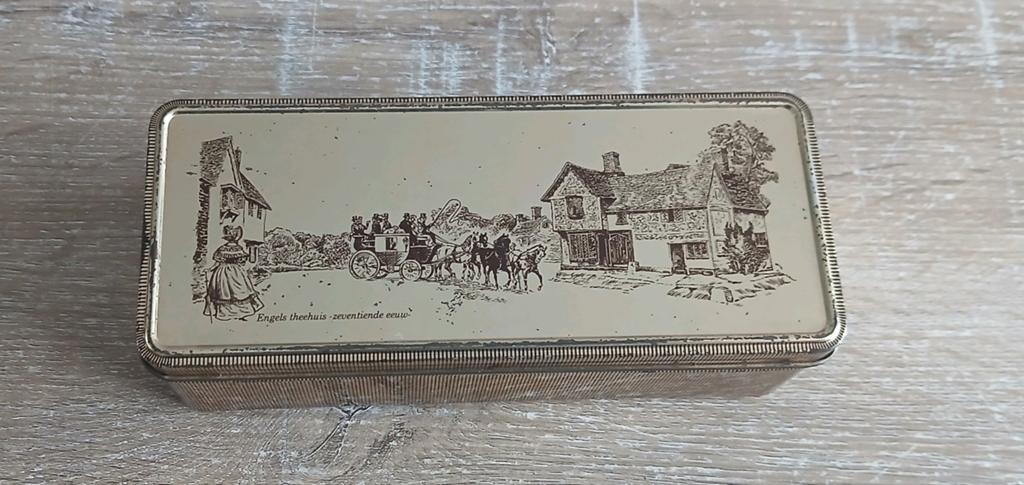Vintage pickwick thee blik Engels theehuis zeventiende eeuw, Verzamelen, Blikken, Ophalen of Verzenden, Gebruikt, Thee, Pickwick