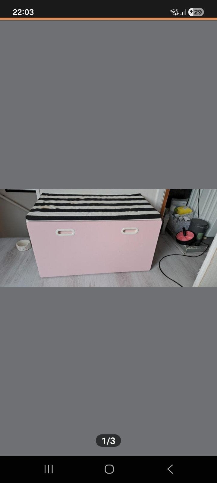 IKEA opbergbankje met kussen - Roze, Ophalen