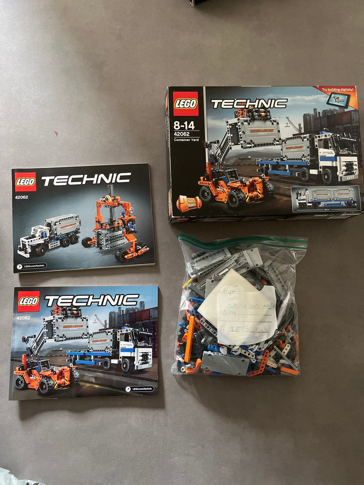 Lego Technic 42062 Container Yard - Complete Set, Gebruikt, Lego, Ophalen of Verzenden, Complete set