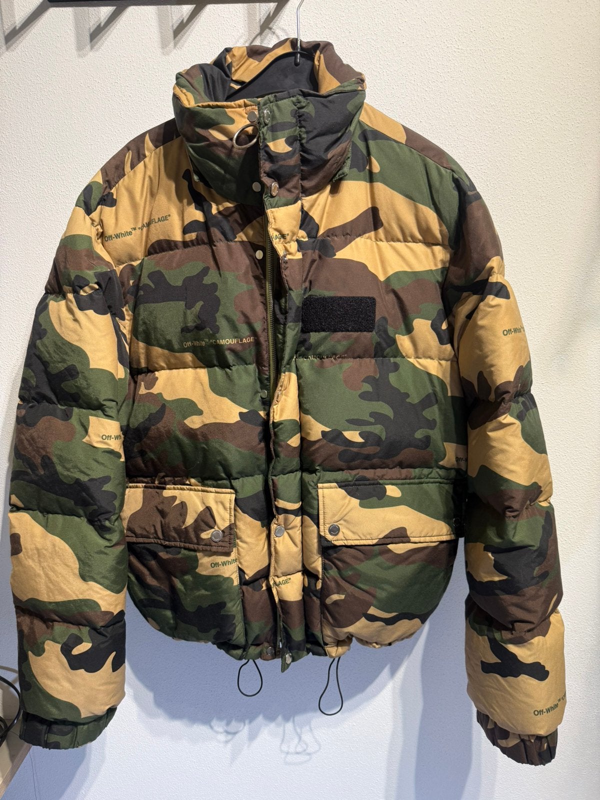 Zgan Off-White Jas jacket camouflage maat  M, Kleding | Heren, Ophalen of Verzenden, Zo goed als nieuw, Maat 48/50 (M), Groen