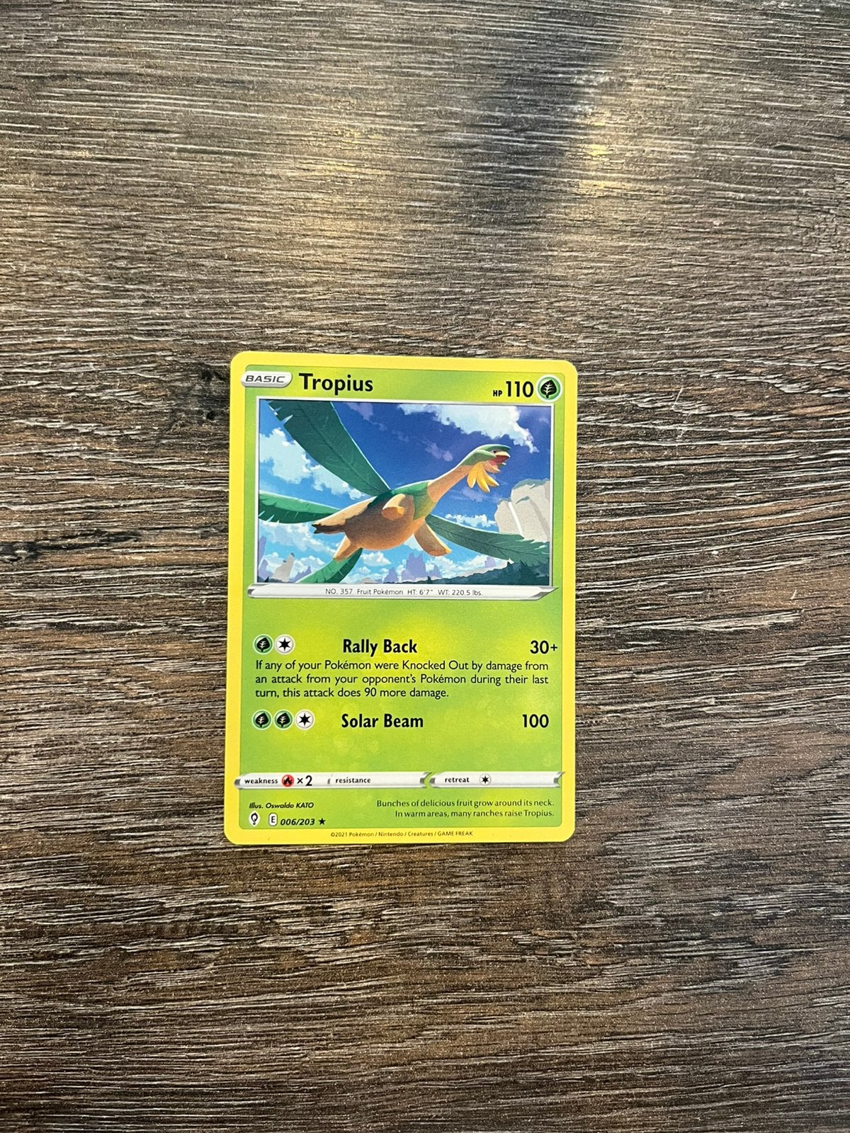 Tropius EVS 006/203, Ophalen of Verzenden, Zo goed als nieuw