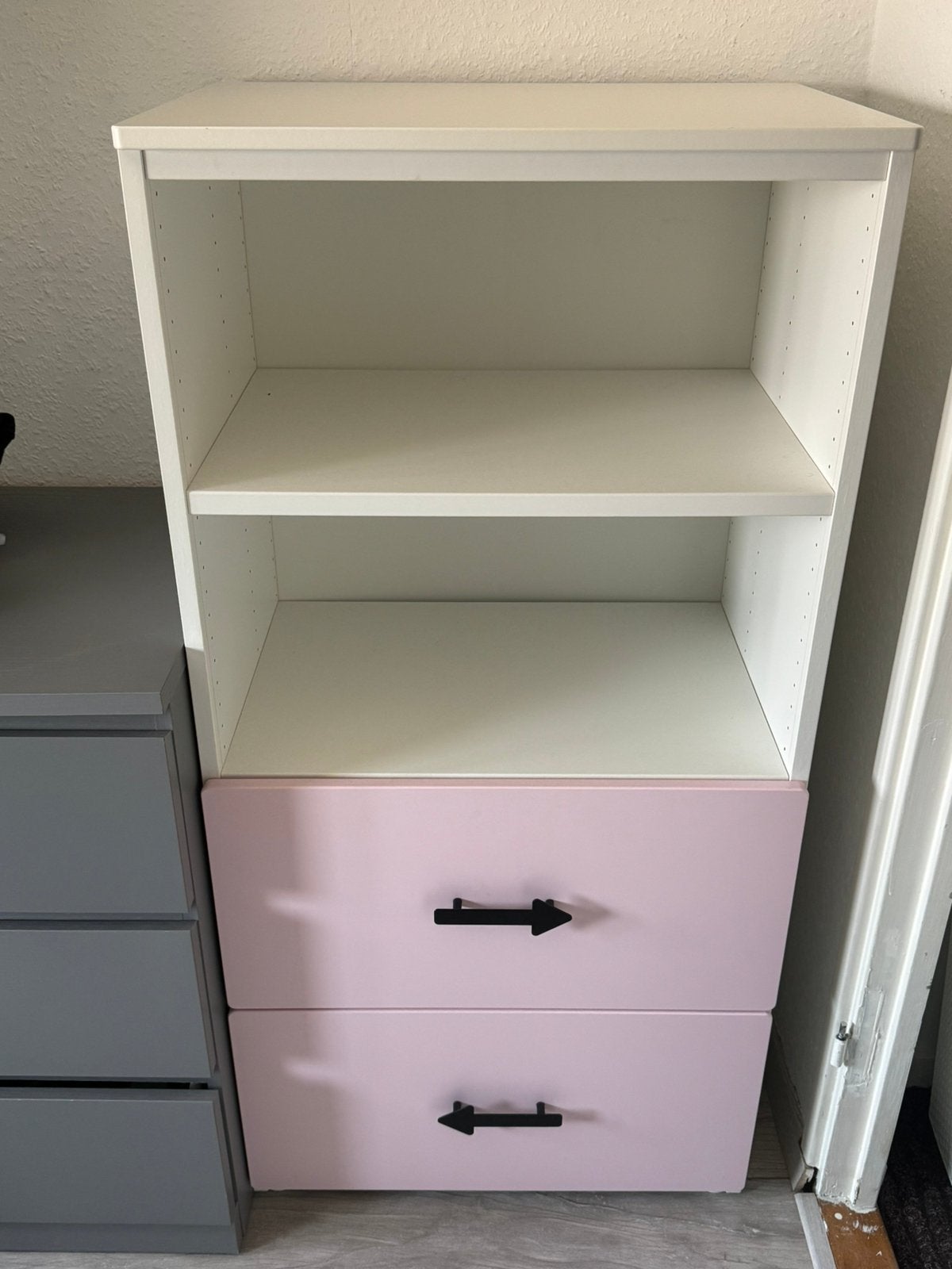 Kinder kast met 2 rose laden., Ophalen, 25 tot 50 cm, 50 tot 100 cm, Minder dan 100 cm