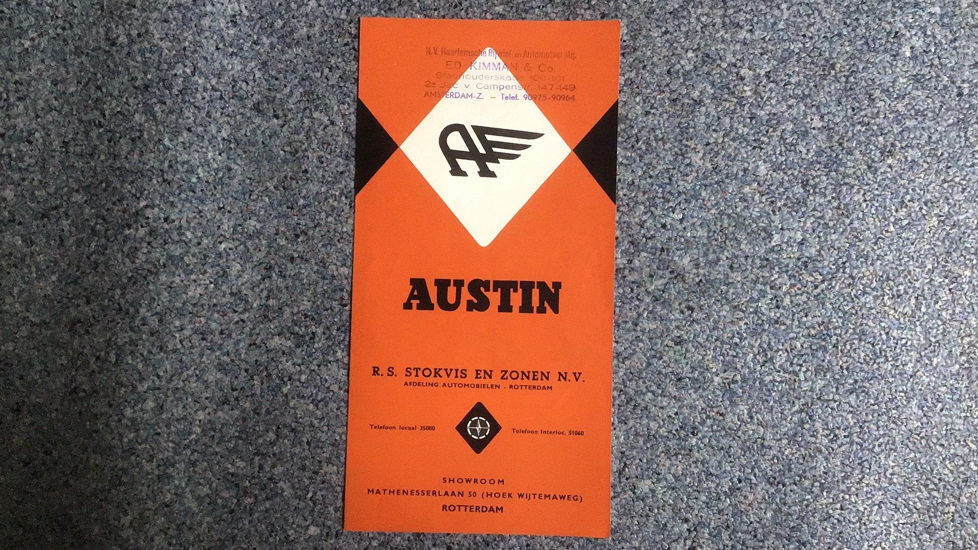 HISTORISCHE AUTO FOLDER AUSTIN VAN STOKVIS VERKOOPPROGRAMMA, Ophalen of Verzenden, Zo goed als nieuw, Overige merken, Diverse auteurs