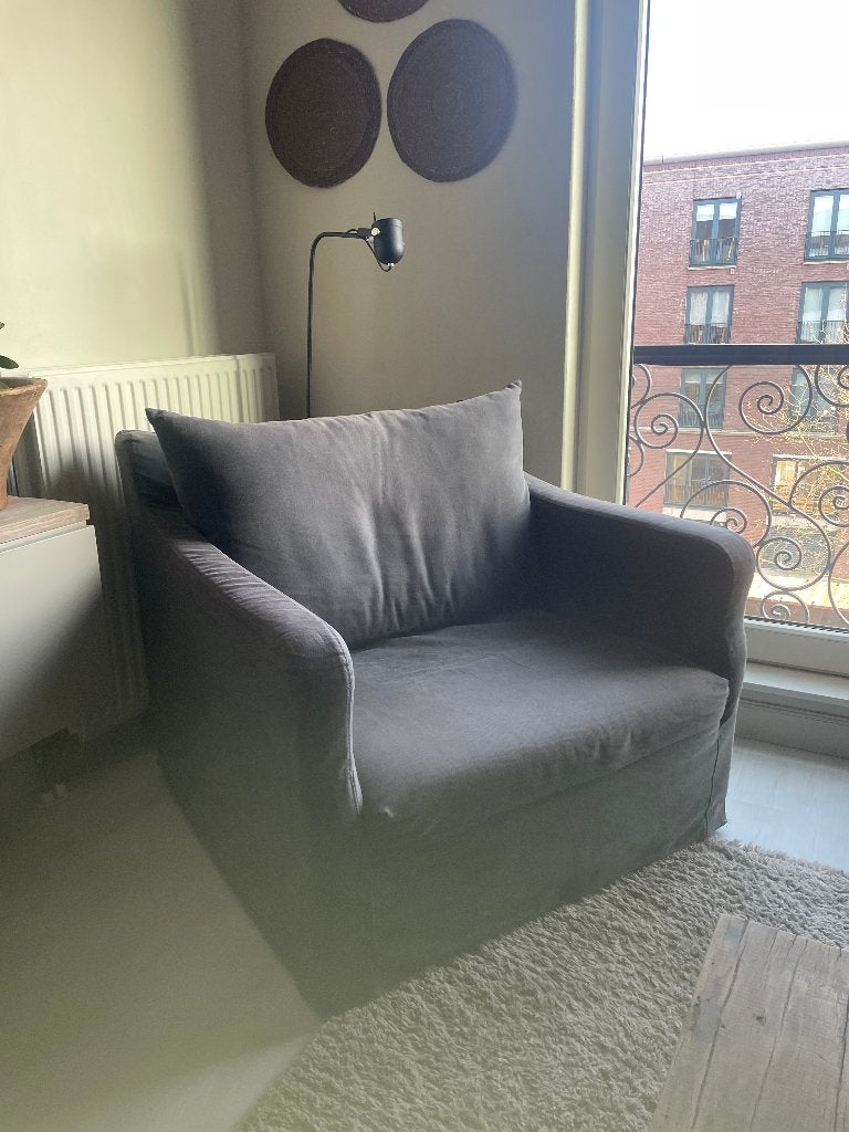 Comfortabele fauteuil, Huis en Inrichting, Fauteuils, Gebruikt, Stof, 50 tot 75 cm, 75 tot 100 cm, Ophalen