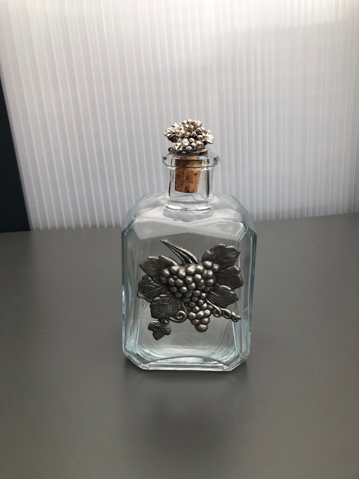 Decoratieve Whiskey Kristalglas  Zilveren Druiventros, Ophalen of Verzenden