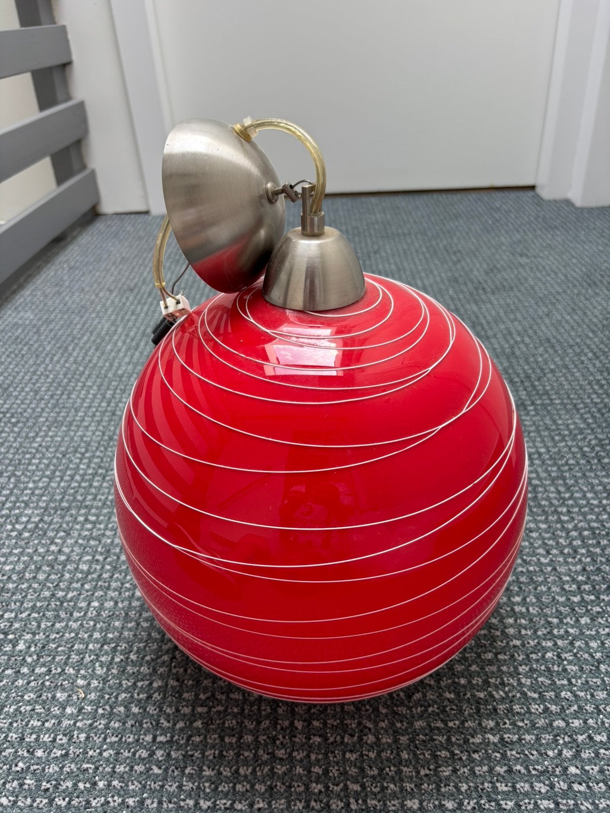 Hanglamp - vintage retro look, Ophalen, Zo goed als nieuw, Glas