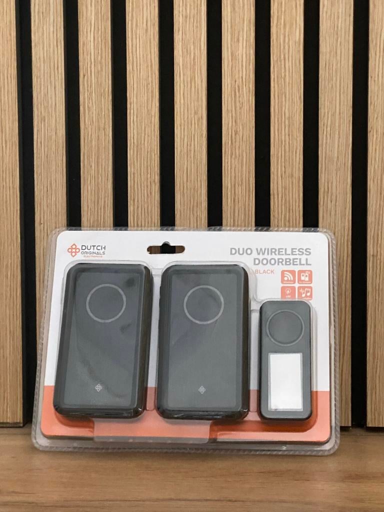 Dutch Originals Duo Draadloze Deurbel - Zwart, Ophalen, Nieuw, Draadloos