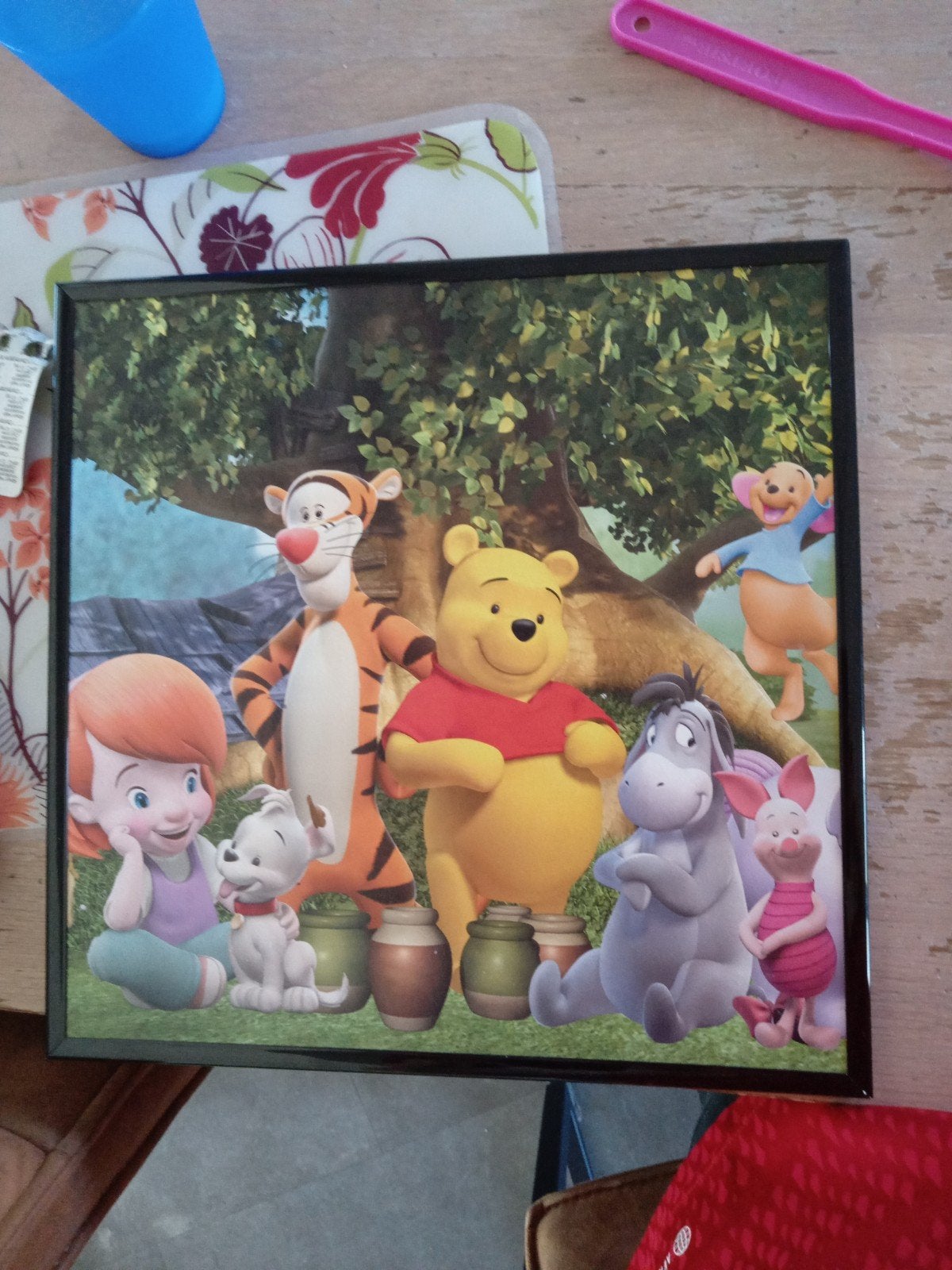 fotlijst Winnie de Poeh en vrienden, Minder dan 50 cm, Gebruikt, Ophalen of Verzenden, Foto of Poster