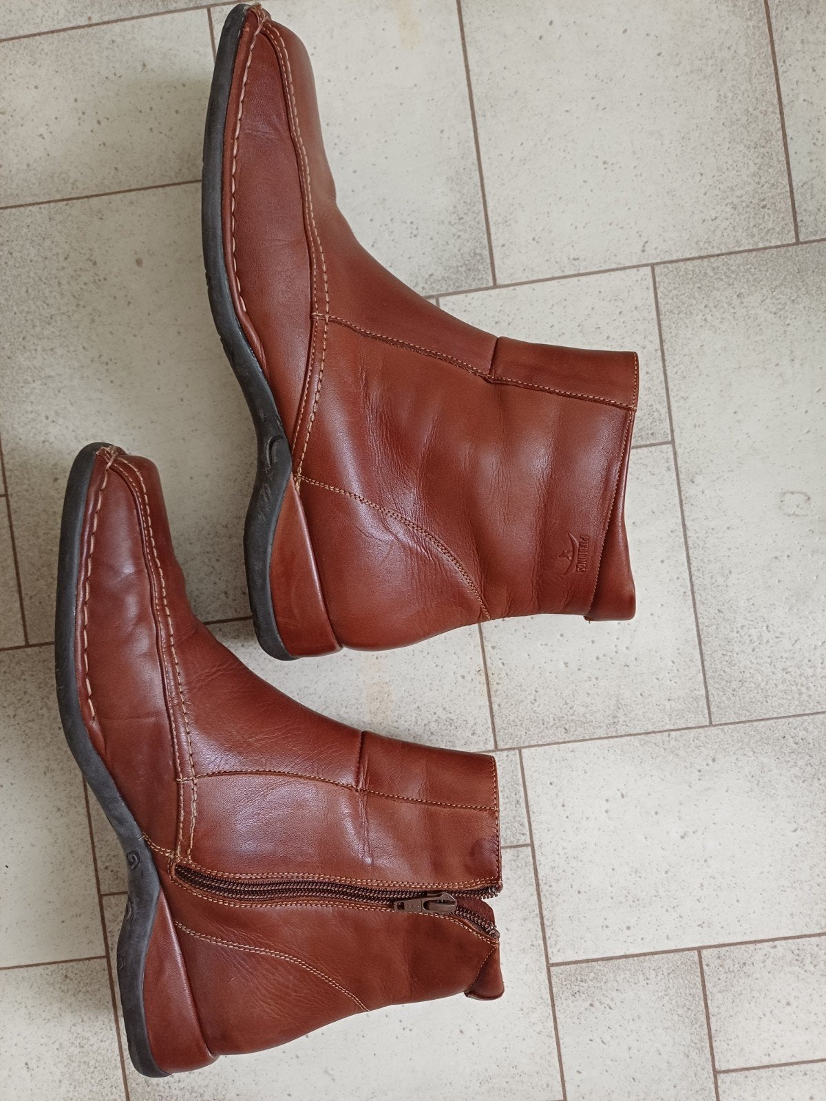 Picolinos dames enkellaarsjes mt.41, zgan, Kleding | Dames, Bruin, Ophalen of Verzenden, Zo goed als nieuw, Pikolinos