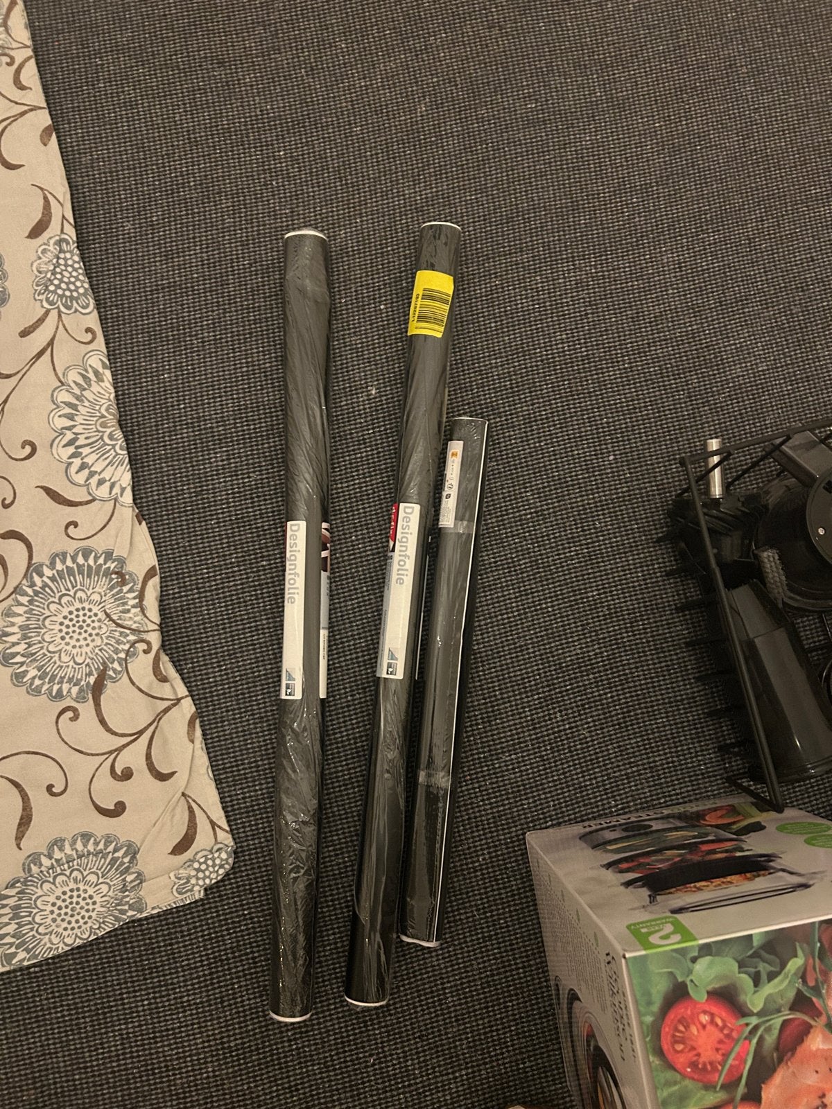 D-C-Fix Zelfklevende Folie Zwart - 3 Rollen (Nieuw), Ophalen, Nieuw, Zwart, Kunststof