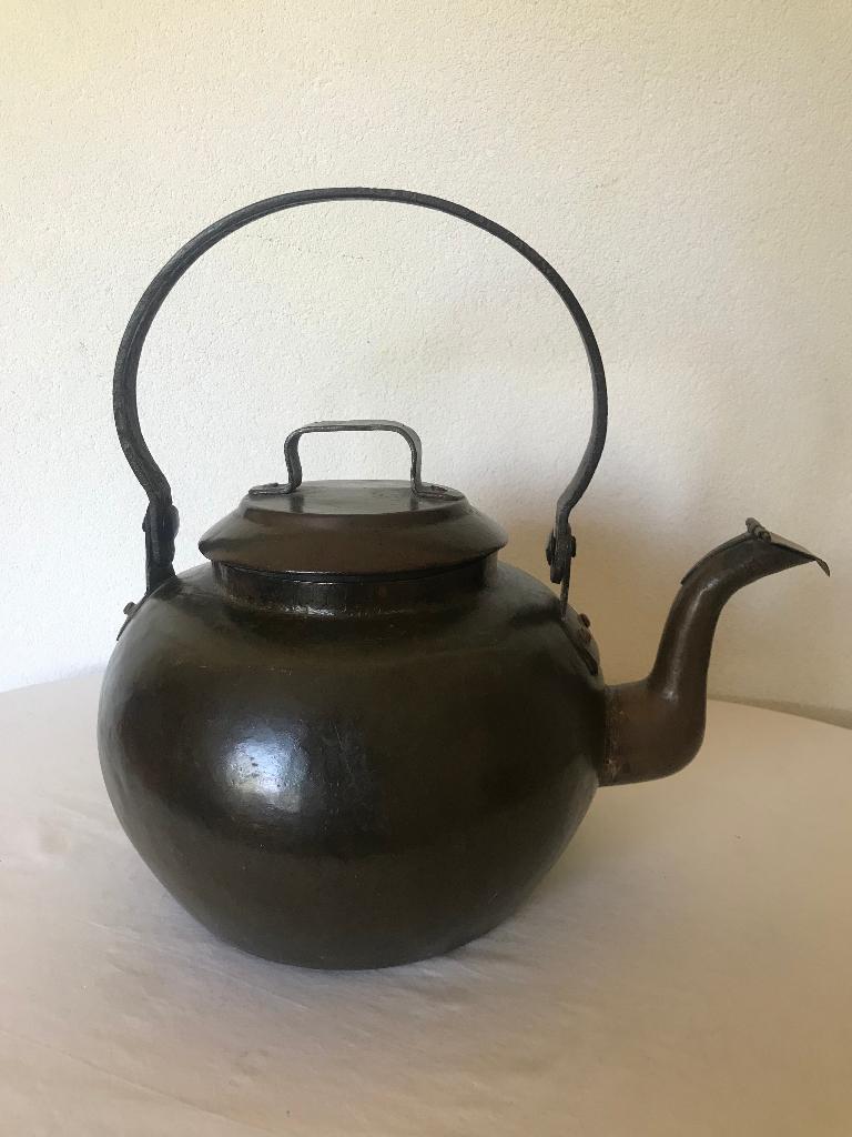 Antieke Oude Gepatineerde Koperen Appelketel Appel Ketel, Ophalen of Verzenden, Koper