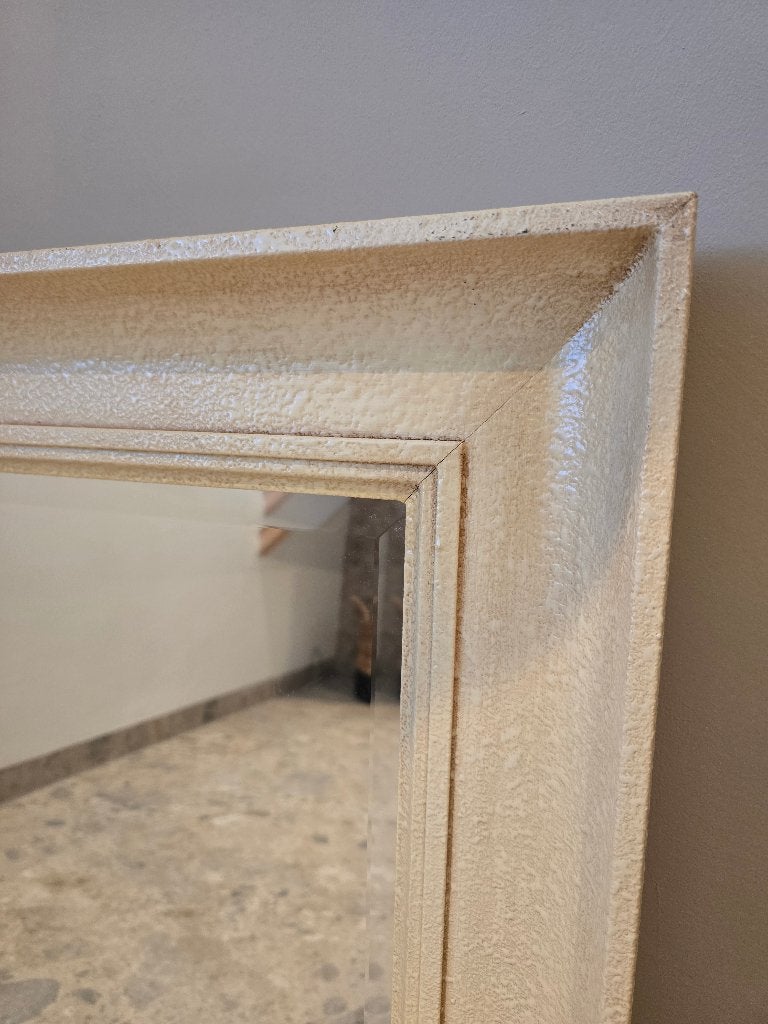 Facet geslepen Spiegel als nieuw creme/geel 70 x 80, Ophalen, Zo goed als nieuw, 75 tot 100 cm, Minder dan 100 cm