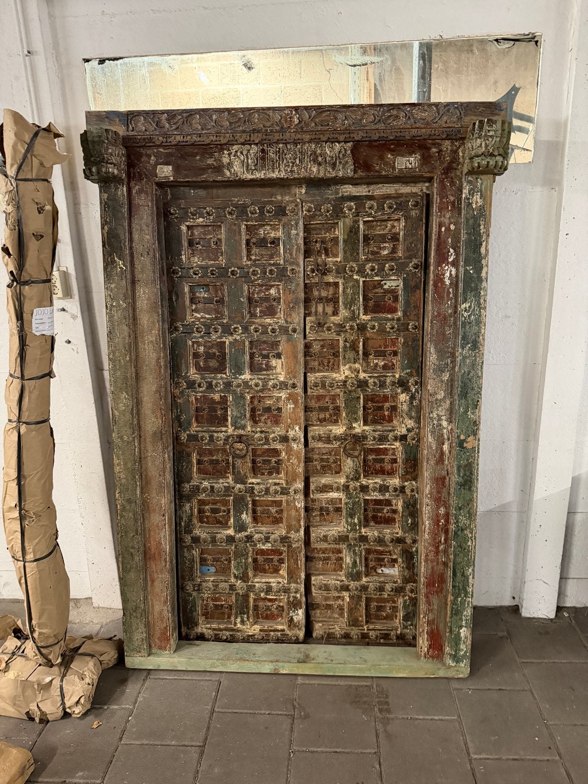 Oude Teakhouten Poort - 214x114cm, Ophalen of Verzenden