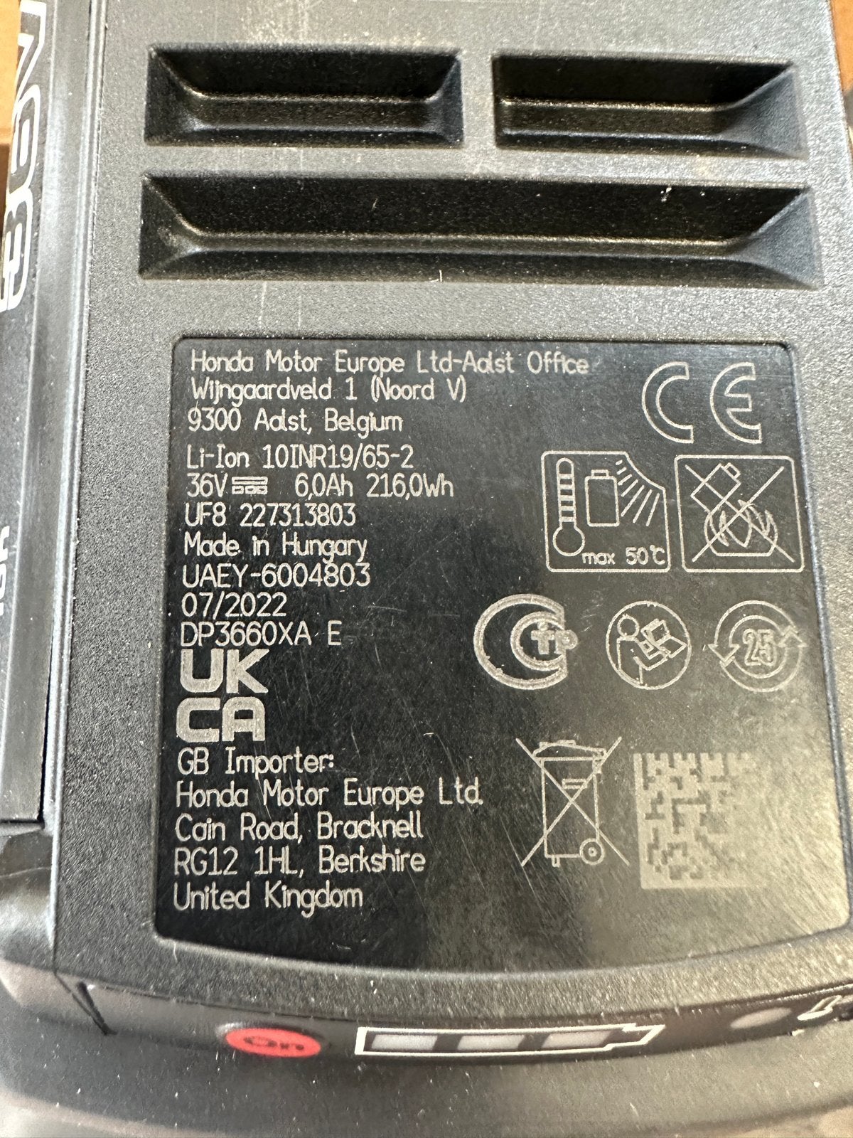 Honda 36V 6.0Ah Li-Ion Accu, Ophalen, Nieuw