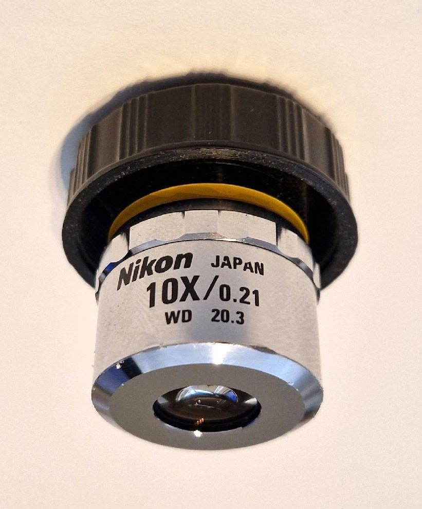 Perfecte Nikon 10x microscoop lens, Ophalen of Verzenden, Zo goed als nieuw, Minder dan 400x, Stereomicroscoop