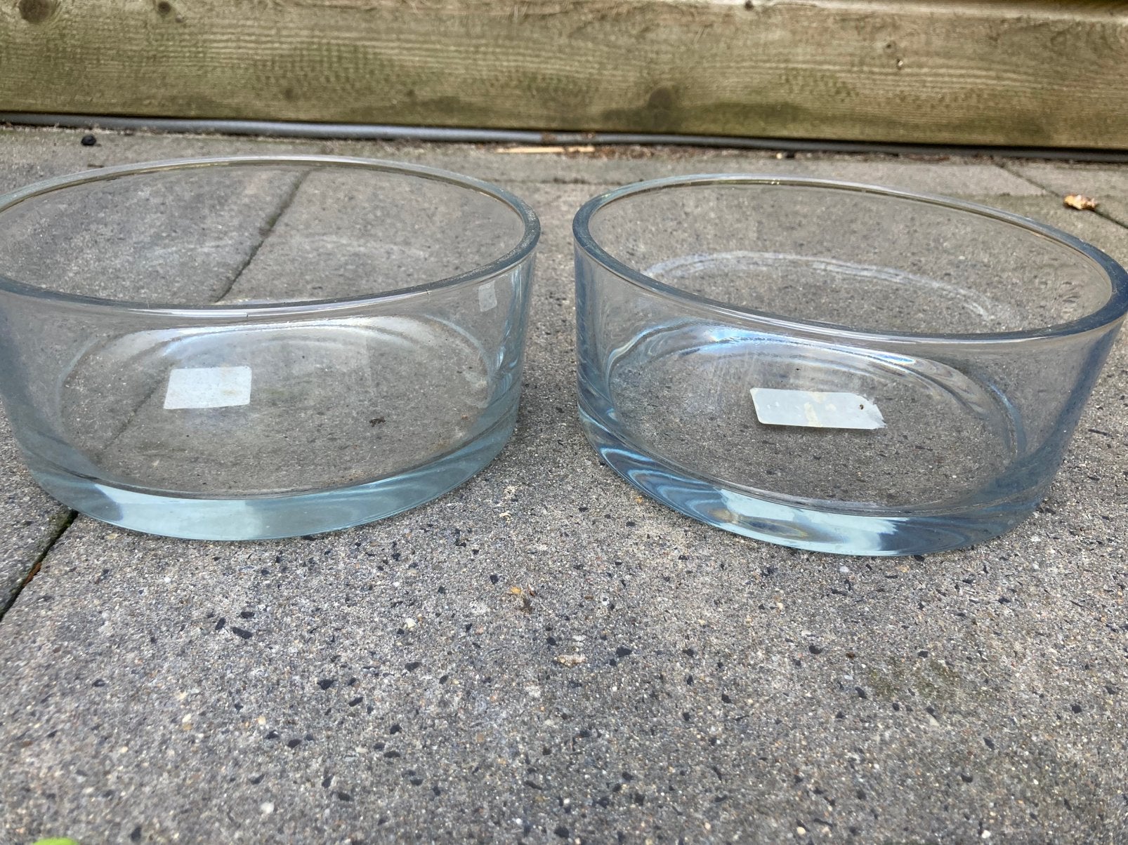 2 glazen schalen, Huis en Inrichting, Ophalen, Zo goed als nieuw