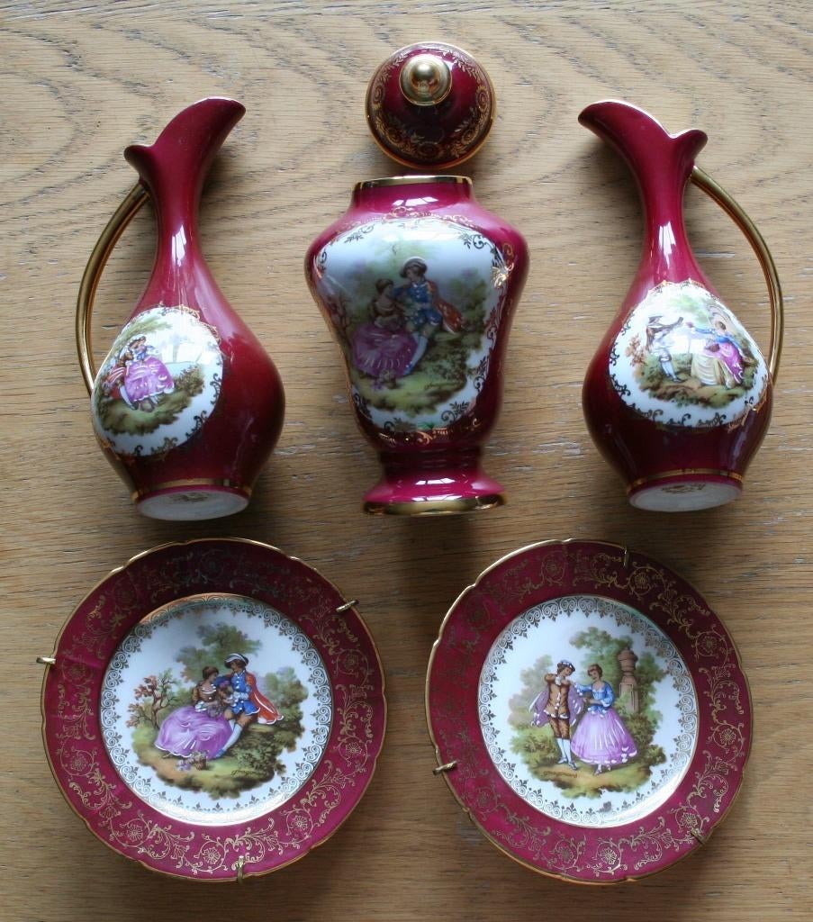 5 stuks Prachtige Limoges porselein, Verzenden