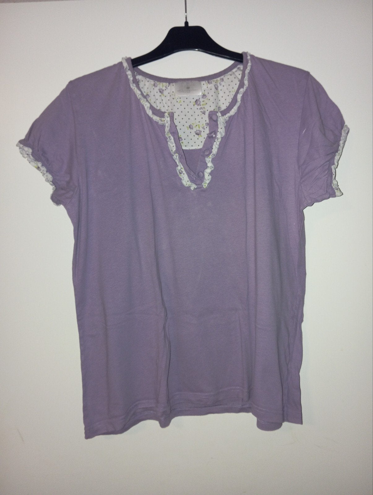 Comfortabel paars pyjama shirt C&A maat L, C&A, Ophalen of Verzenden, Gedragen, Maat 42/44 (L)