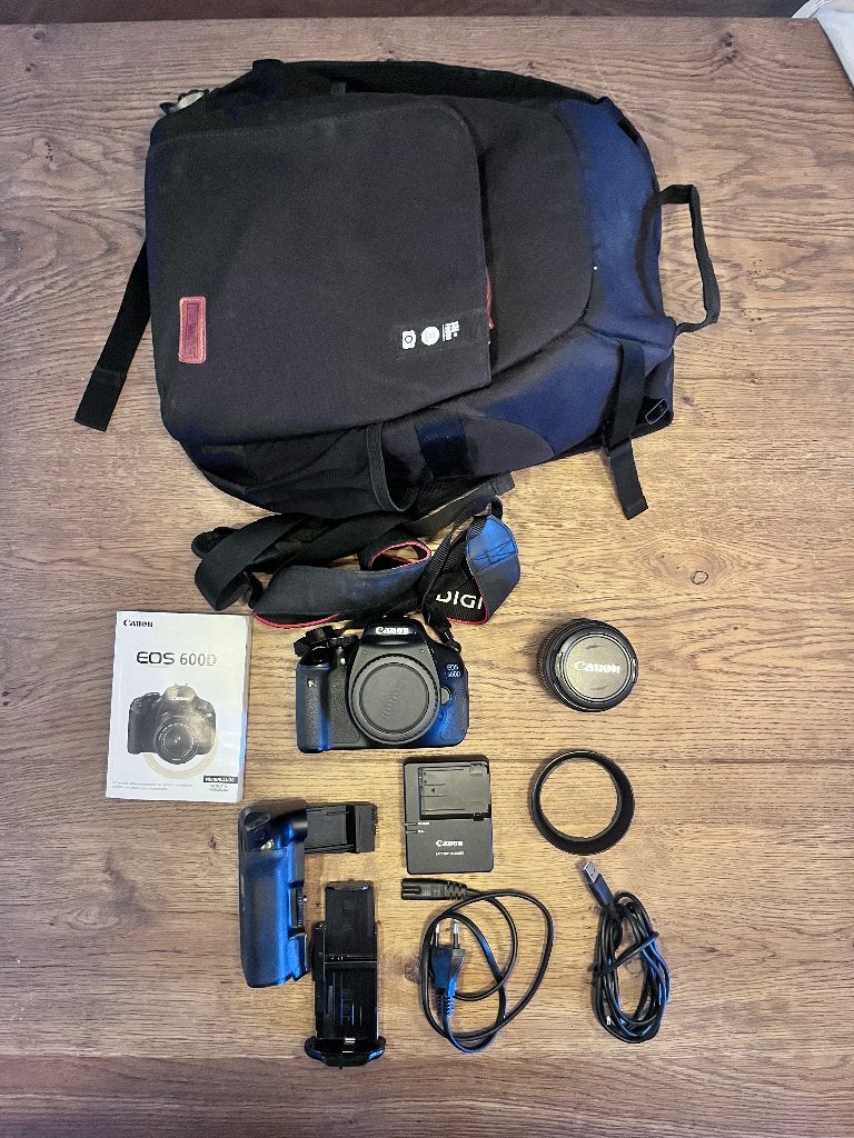 Canon EOS 600D + 18-55mm lens, Audio, Tv en Foto, Fotocamera's Digitaal, Canon, Geen optische zoom, Ophalen of Verzenden