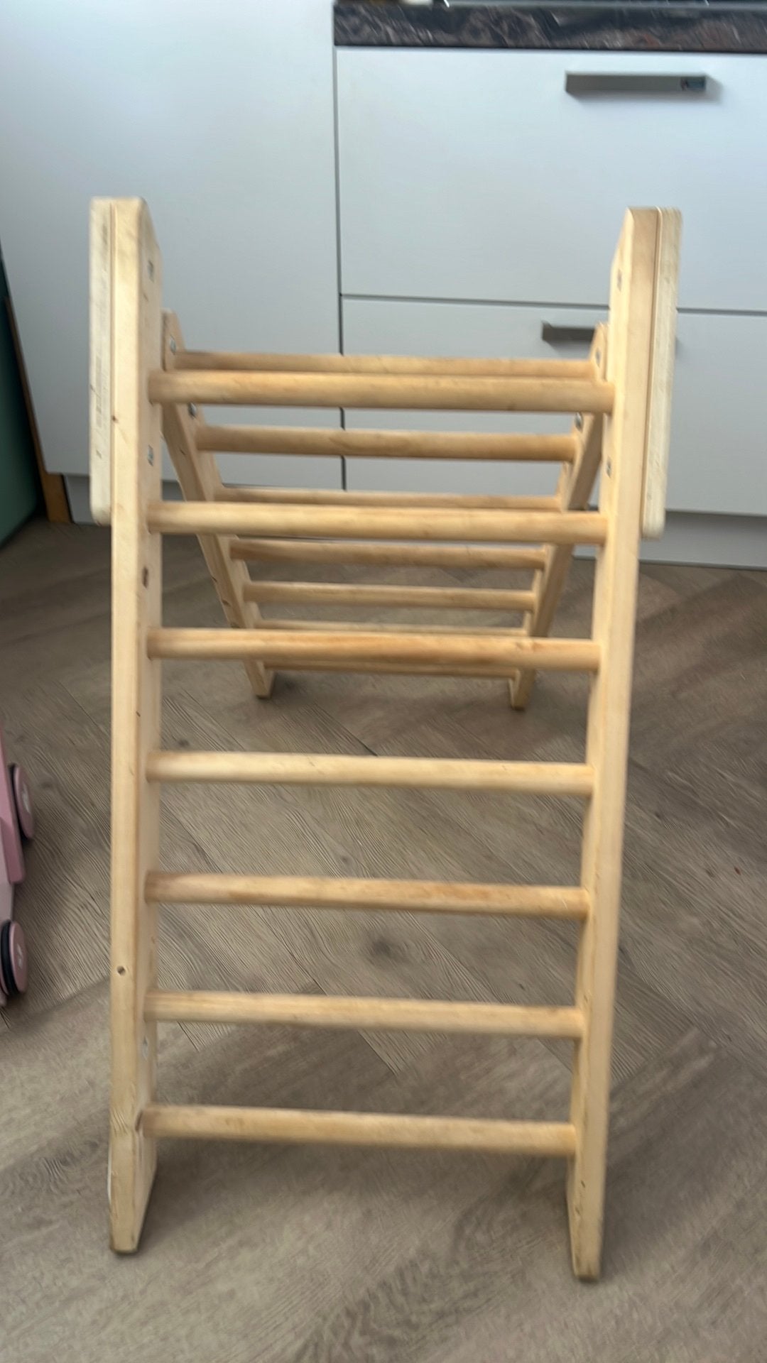 Houten klim toetstel, Kinderen en Baby's, Speelgoed | Houten speelgoed, Ophalen of Verzenden, Gebruikt