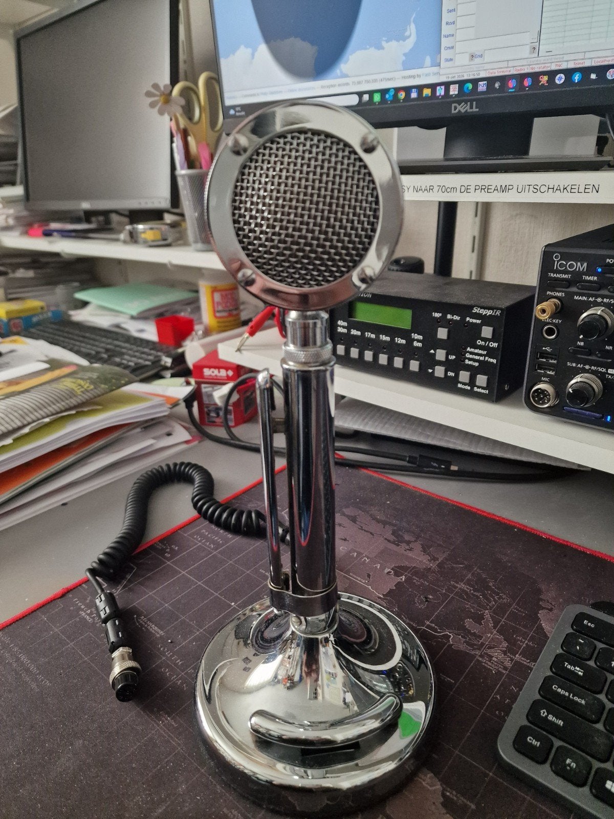 Astatic Silver Eagle Microfoon (8 polig voor Icom), Ophalen of Verzenden, Gebruikt, Overige typen