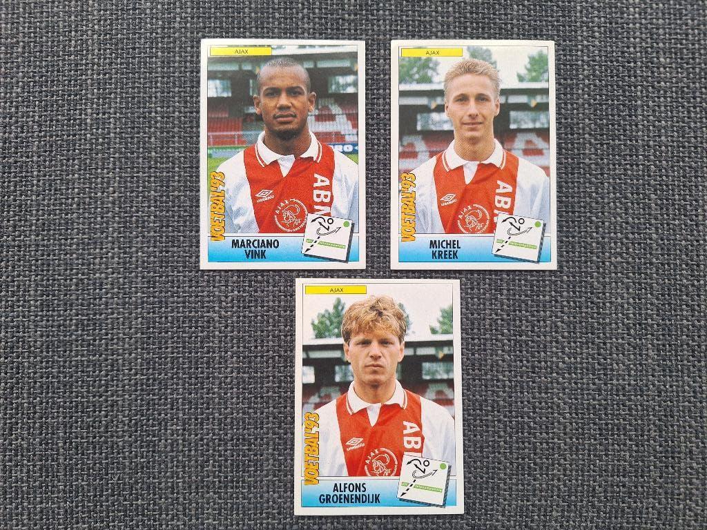Panini Voetbal 93 Ajax 3x, Verzenden, Meerdere stickers