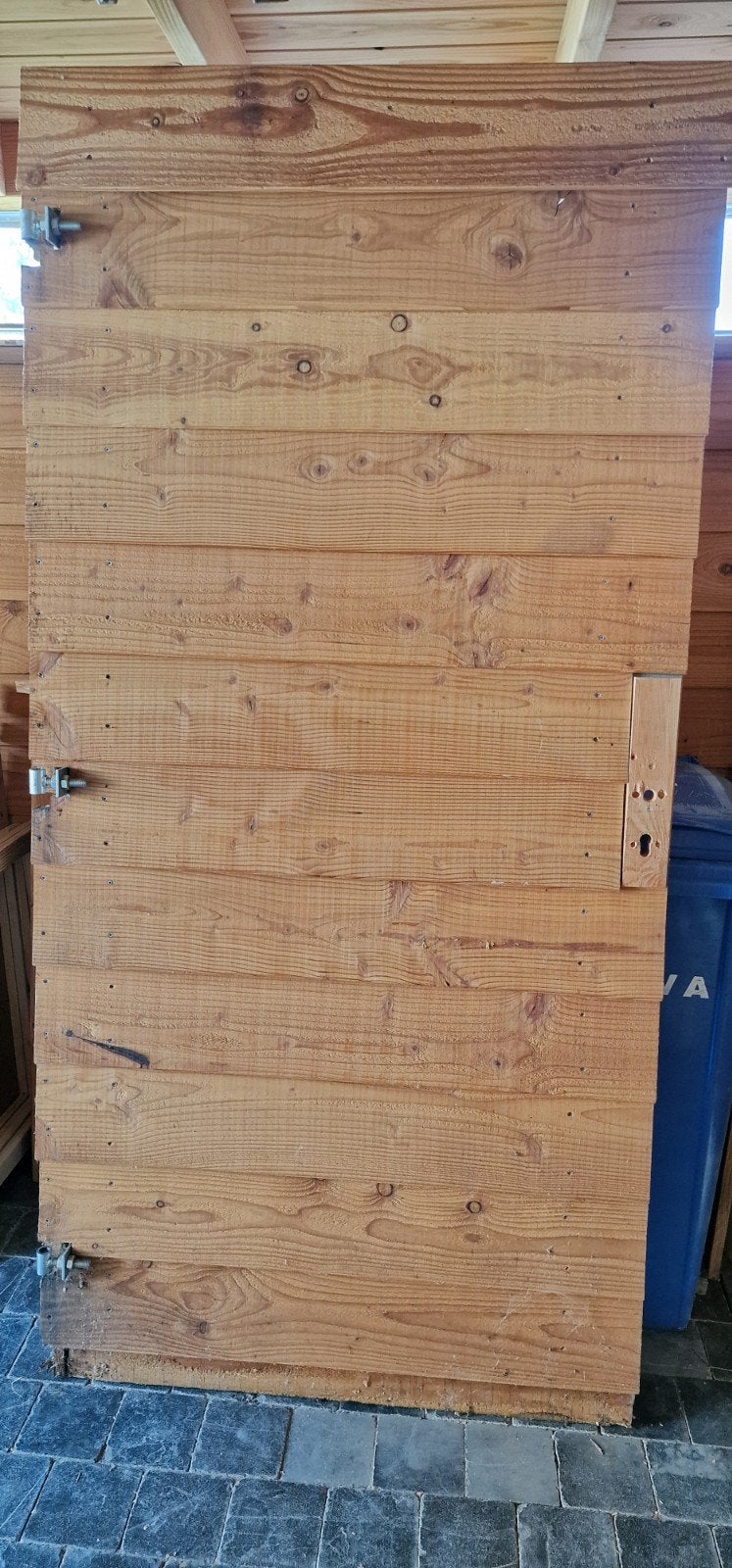 Degelijke schutting deurframe met zweedse planken, Ophalen, Buitendeur, 200 tot 215 cm