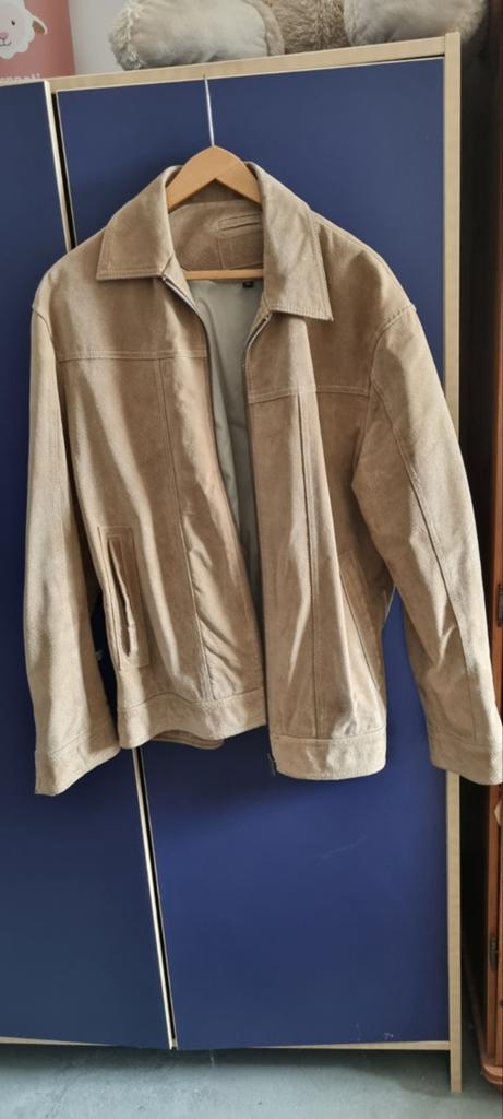 Suède heren jas maat XL, Ophalen of Verzenden, Zo goed als nieuw, Maat 56/58 (XL), Beige