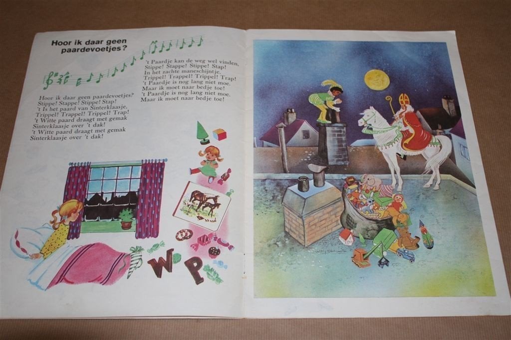 Oud Sinterklaas prentenboek. O, kom er eens kijken....., Ophalen of Verzenden, Gelezen