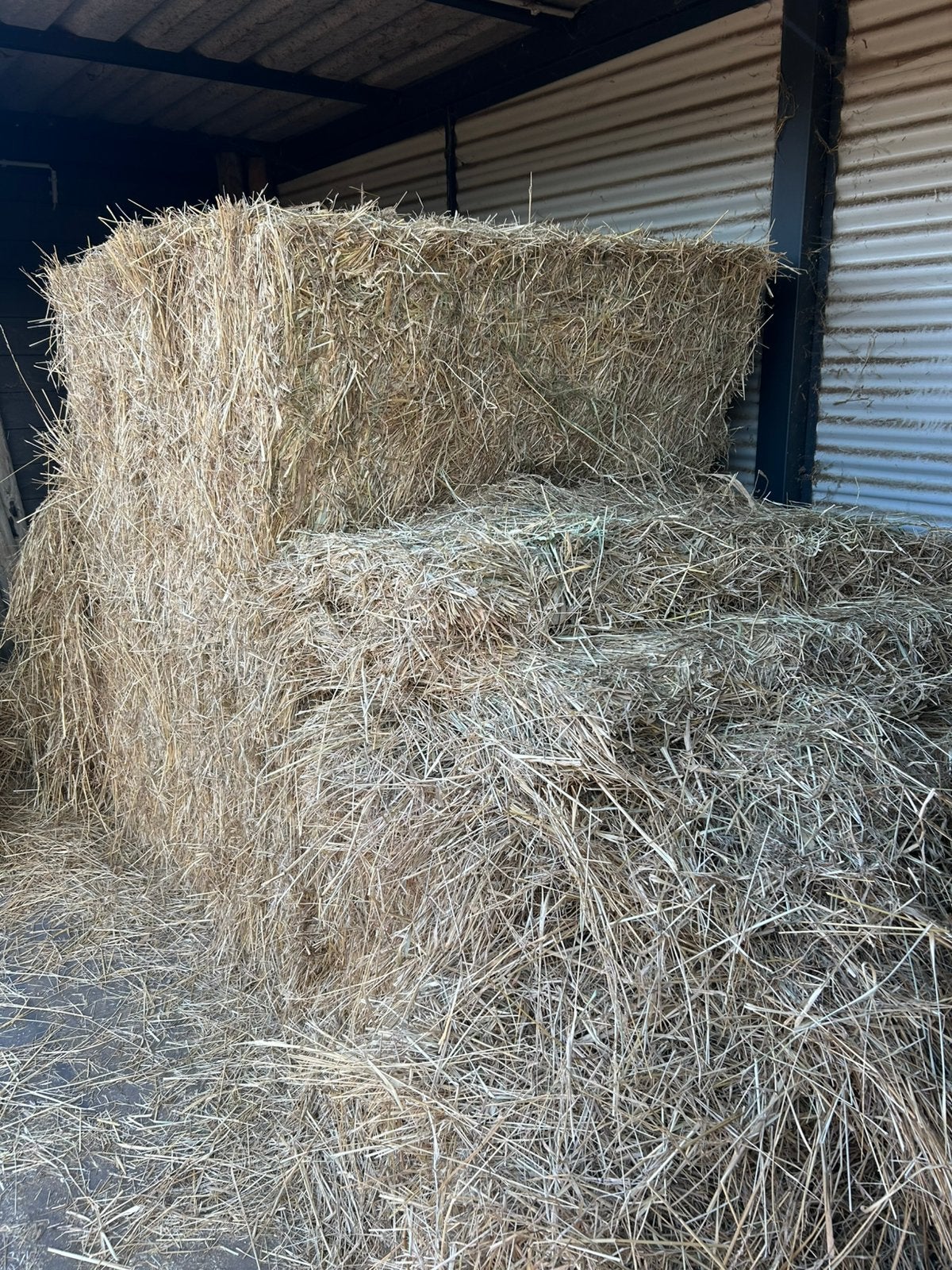 Hooi paardenhooi laag in suiker geopende baal, Ophalen, Vee