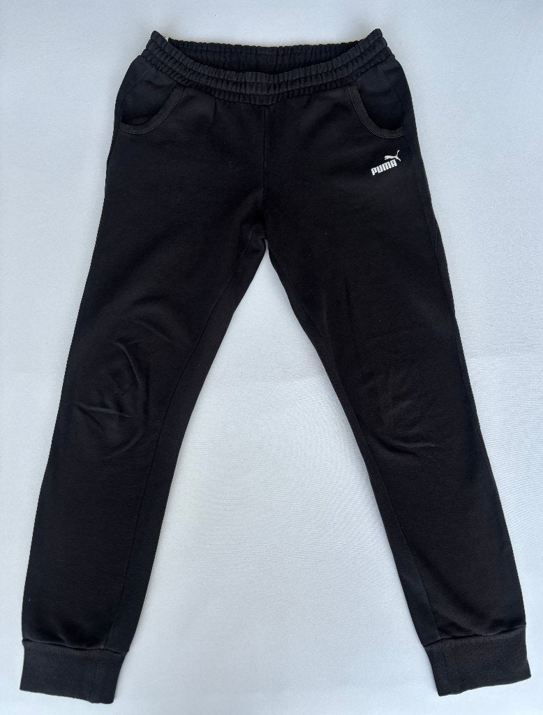 Puma:jogging broek maat:L heerlijk vrijetijd sporten broek, Zwart, Maat 42/44 (L), Ophalen of Verzenden, Zo goed als nieuw